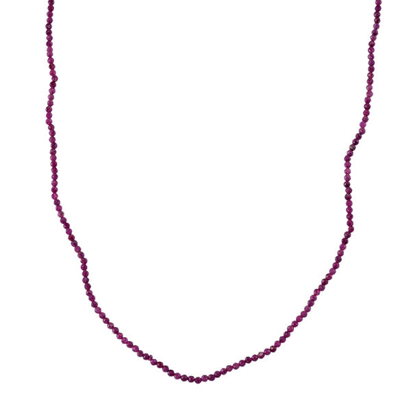 Ceylon Rubin Halskette ca. 45 cm 316L Edelstahl ca. 28.00 ct