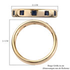 Kanchanaburi Blauer Saphir Band Ring 925 Silber Gelbgold Vermeil (Größe 18.00) ca. 0,40 ct image number 6