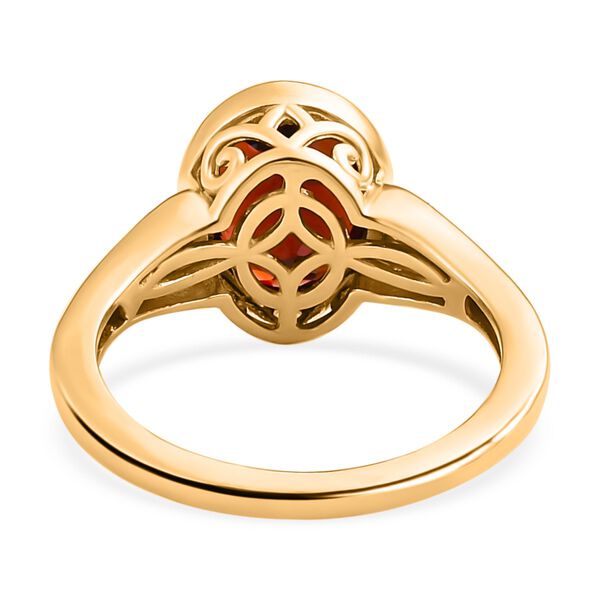 Nat&uuml;rlicher Mosambik Granat und wei&szlig;er Zirkon-Ring - 3,11 ct. image number 6