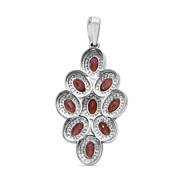 Roter Granat Anh&auml;nger  Edelstahl ca. 4.67 ct image number 5