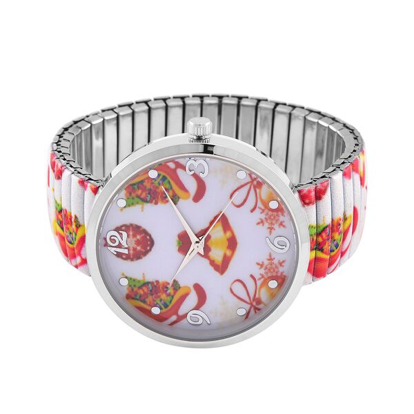 STRADA - Japanisches Uhrwerk, Flexible Uhr, Weihnachtsmotiv image number 4