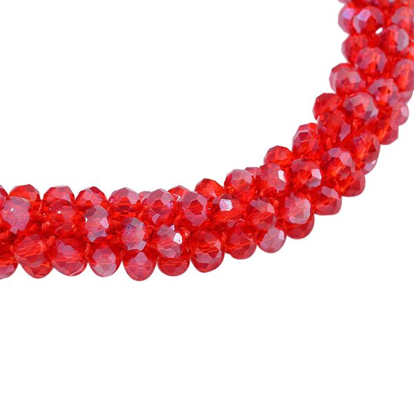 Flexibles, rotes Magie Farbe Kristall-Armband image number 3