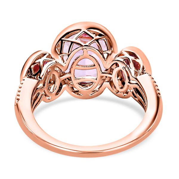 Rose De France Amethyst Ring, 925 Silber ros&eacute;vergoldet, (Gr&ouml;&szlig;e 17.00), ca. 5.09 ct image number 6