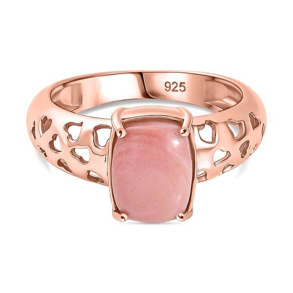 AA Vinicunca-Peruanischer Opal Ring 925 Silber 750 ros&eacute;vergoldet (Gr&ouml;&szlig;e 17.00) ca. 1,48 ct