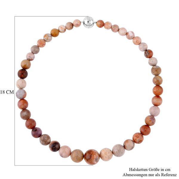 Runde, fossile Korallen-Halskette image number 6