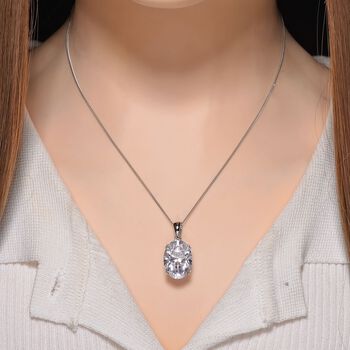 D'Joy Moissanit Ring und Anh&auml;nger mit 45 cm langer Kette