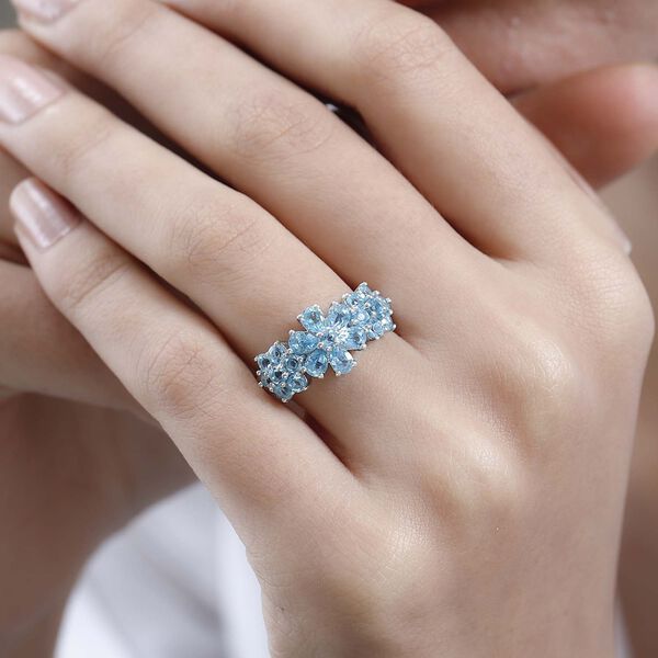 Blauer Apatit Ring, ca. 2.31 ct. image number 3