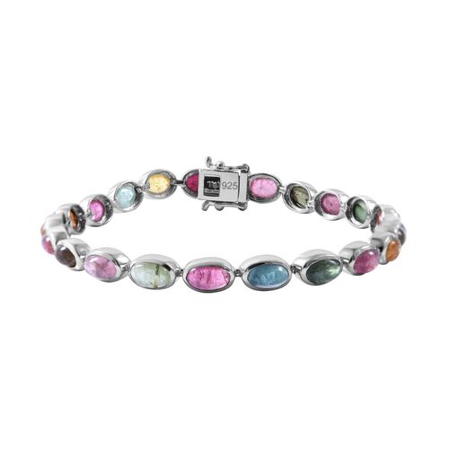 Mehrfach-Turmalin Armband, ca. 19 cm, 925 Silber rhodiniert ca. 18,90 ct image number 0