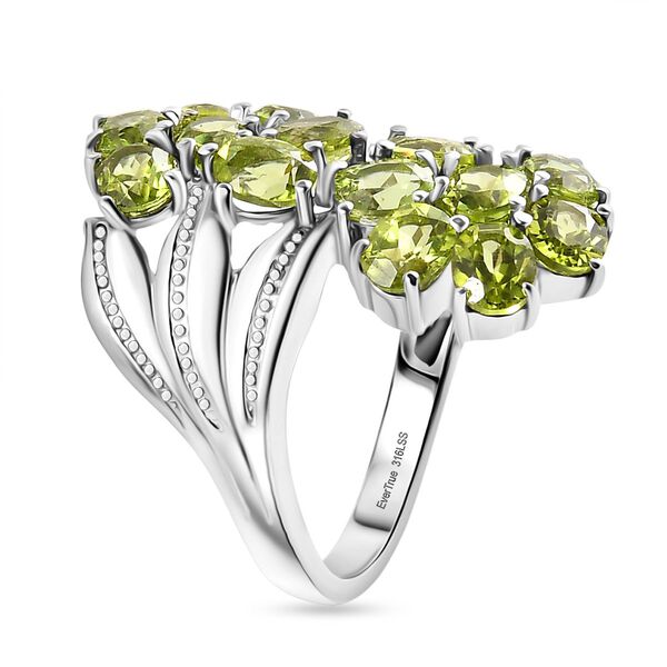 Nat&uuml;rlicher Peridot Ring, 316L Edelstahl (Gr&ouml;&szlig;e 21.00) ca. 5.68 ct image number 5
