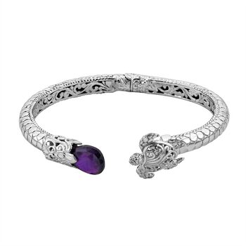 Royal Bali Kollektion- afrikanischer Amethyst-Armreif, 19cm - 7 ct.