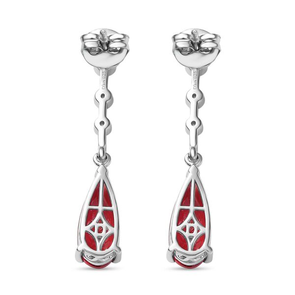 D'Joy Labor Padparadscha Saphir und Zirkon Ohrringe - 7,10 ct. image number 5