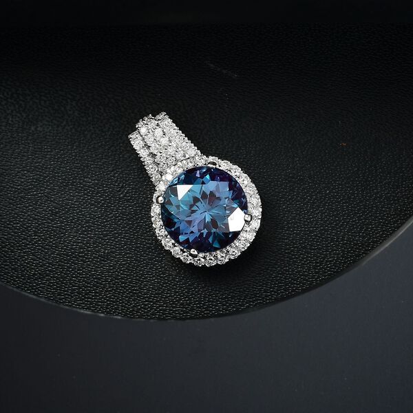 AAA Lab Grown Alexandrite, Lab Grown Diamant Schmuckset 417 Gold ca. 5,35 ct. image number 1