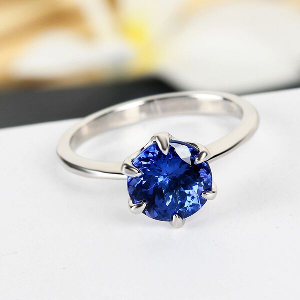 RHAPSODY AAAA Tansanit Solitär Ring 950 Platin image number 2