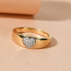 Diamant Ring 925 Silber vergoldet  ca. 0,10 ct image number 1