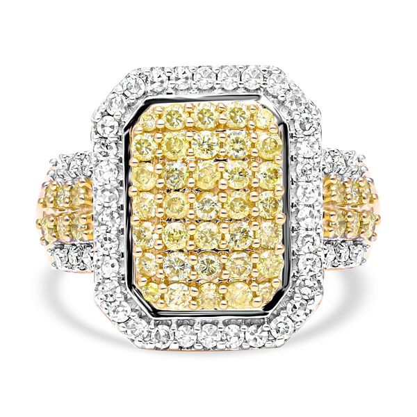 LUXORO Natürlicher gelber Diamant Ring, I1 SGL zertifiziert, 585 Gold (Größe 16.00) ca. 1.00 ct image number 0