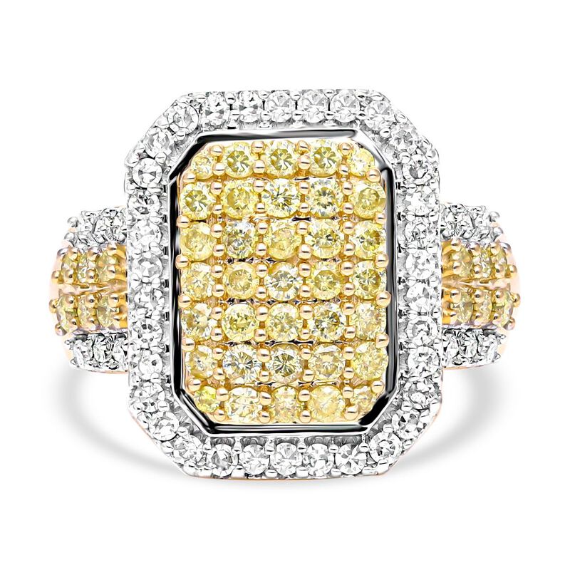 LUXORO Natürlicher gelber Diamant Ring, I1 SGL zertifiziert, 585 Gold (Größe 16.00) ca. 1.00 ct image number 0