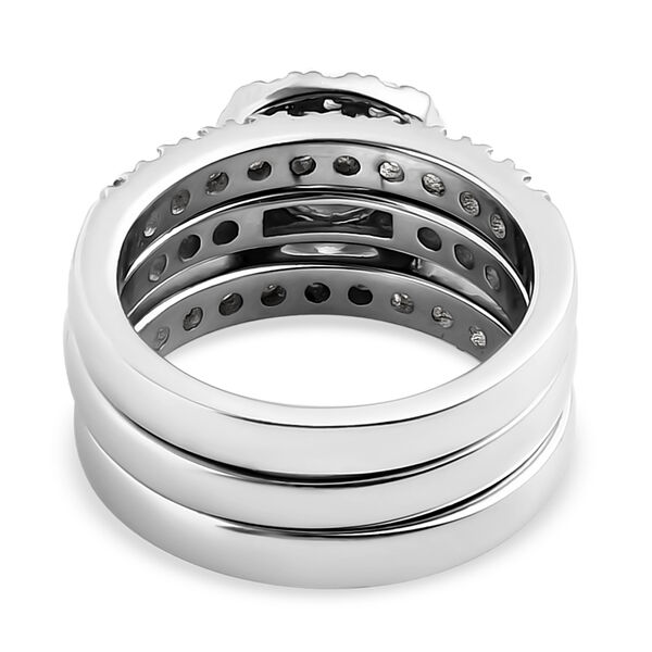 3er-Set- Moissanit Stacking Ring - 1,78 ct. image number 7