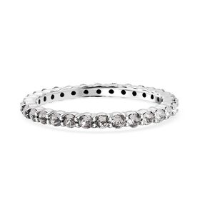 J Francis gefertigt mit SWAROVSKI- Weißer Swarovski Kristall Eternity Ring