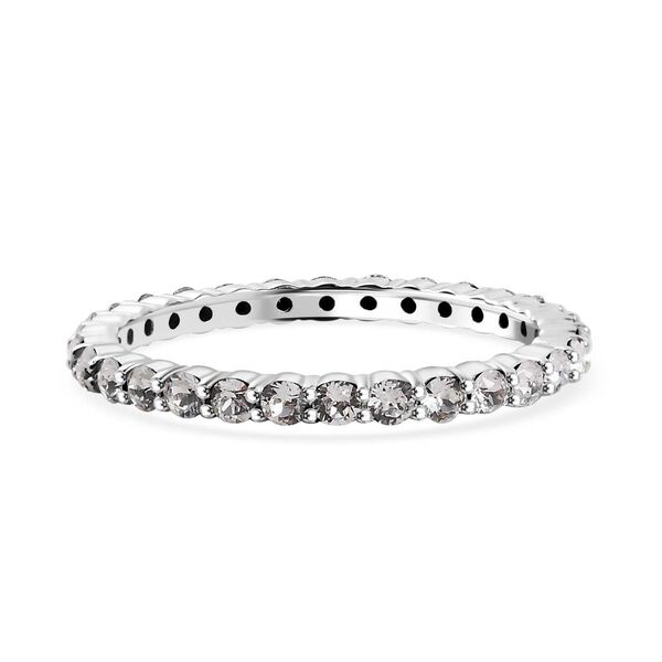 J Francis gefertigt mit SWAROVSKI- Weißer Swarovski Kristall Eternity Ring image number 0