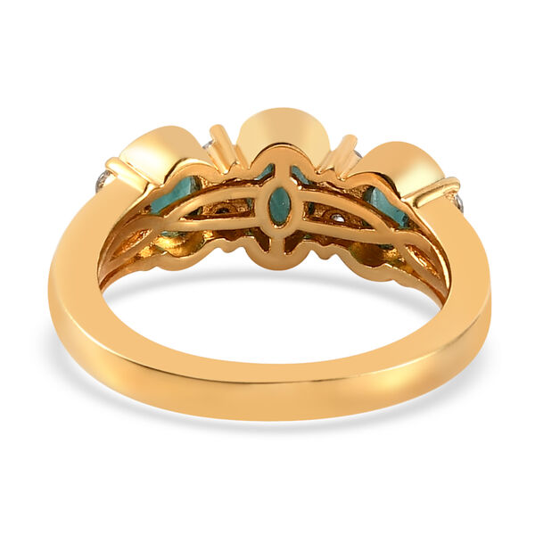 Grandidierit und Zirkon-Ring, 925 Silber vergoldet  ca. 1,43 ct image number 6