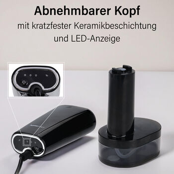 Homesmart - Tragbarer Dampfb&uuml;geleisen, schwarz