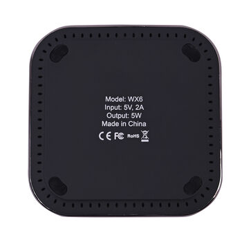 WESDAR superschlankes kabelloses Schnellladeger&auml;t, Gr&ouml;&szlig;e 10x10x1 cm, Schwarz