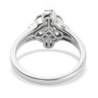 AAA Tsavorit Granat Ring 925 Silber Platin-Überzug image number 4