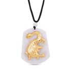 Weiße Jade Halskette, Flexibles, 999 Gold ca. 140,00 ct.