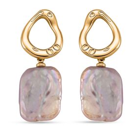 Mehrfarbige Keshi Perle Ohrringe Nickelfreies Messing Standard