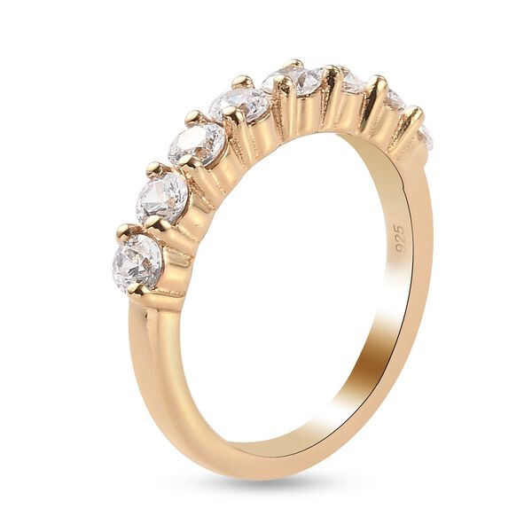 LUSTRO STELLA Hergestellt mit ZIRKONIA Ring 925 Silber 585 Vergoldet (Gr&ouml;&szlig;e 16.00) ca. 1,53 ct image number 5