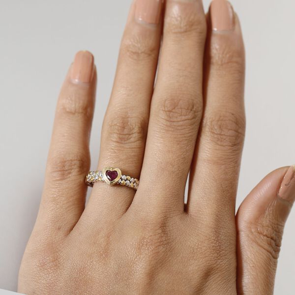 Zweifarbiger afrikanischer Rubin-Ring - 0,49 ct. image number 2