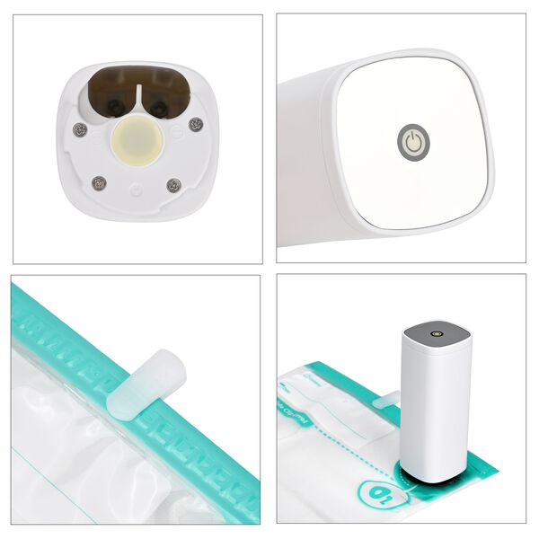 &nbsp;Mini Handvakuumierer mit 10 Vakuumbeuteln, zur Aufbewahrung von Lebensmitteln image number 11