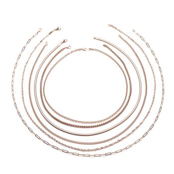 EVER TRUE zeitloses 15-teiliges Schmuckset in Ros&eacute;goldton