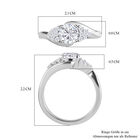 120 Facetten Moissanit-Ring, 925 Silber platiniert  ca. 0,90 ct image number 6