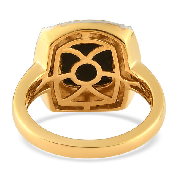 Ammolit und Zirkon Ring 925 Silber vergoldet  ca. 3,16 ct image number 6