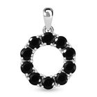 Schwarzer Spinell Anhänger 925 Silber ca. 1,80 ct.
