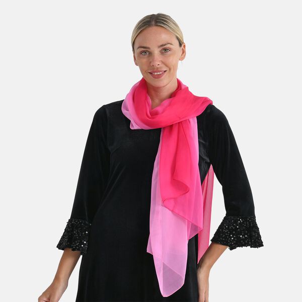  LA MAREY signature 100% silk scarf110*180cmweight:40gcolor:pinkMaterial:100% Mulberry silk image number 3