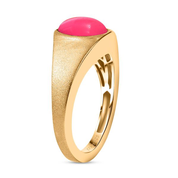 D'Joy Maulbeer Mondstein Ring 925 Silber Gelbes Gold (Gr&ouml;&szlig;e 17.00) ca. 1,77 ct image number 5