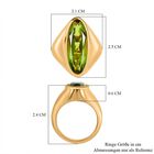 Chartreuse Quarz Ring, 925 Silber Gelbgold Vermeil (Größe 17.00) ca. 6.86 ct image number 6