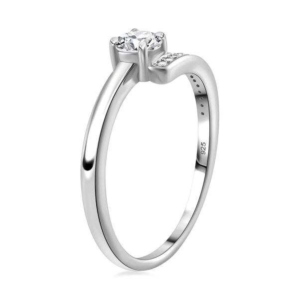 Moissanit Ring, 925 Silber rhodiniert - 0,39 ct. image number 3