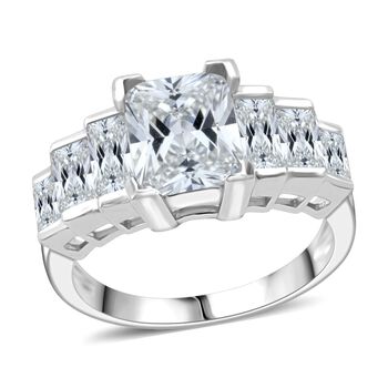 LUSTRO STELLA wei&szlig;er Zirkonia Half-Eternity-Ring