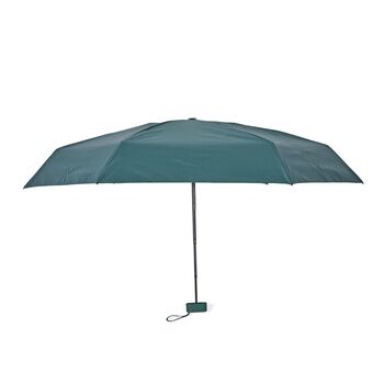 Sturmfester Pocketschirm mit UV-Schutz und Etui, 91x52cm, Dunkelgr&uuml;n