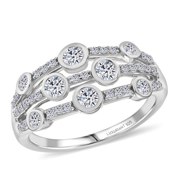 LUXURIANT DIAMOND - Lab Grown Diamant SI-GH SGL zertifiziert Ring 925 Silber rhodiniert (Gr&ouml;&szlig;e 20.00) ca. 1.00 ct image number 3