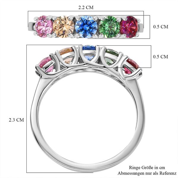 J Francis gefertigt mit SWAROVSKI- Mehrfarbiger Swarovski Zirkonia Ring image number 7