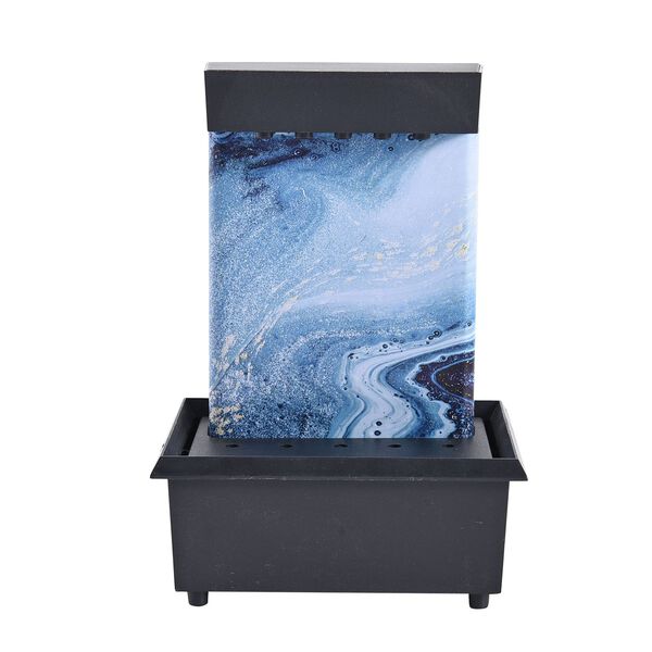 Mini Wasserbrunnen mit LED-Licht, 2xAA Batterie (nicht inkl.), Gr&ouml;&szlig;e 11,5x11,5x17 cm, Schwarz image number 4