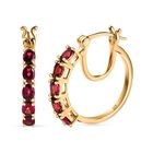 AAA Orissa Rose Granat Ohrringe, 925 Silber Gelbgold Vermeil, ca. 2.33 ct