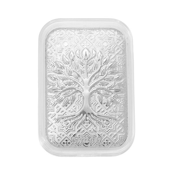 999er Platin-Folie mit Lebensbaum-Motiv, 300mg, 4,6x3,3cm