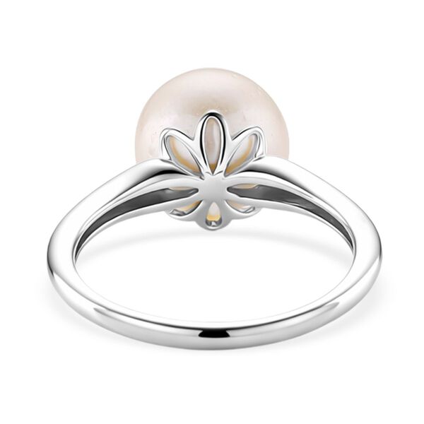 D'Joy Wei&szlig;e Edison Perle (12-13 mm) Ring 925 Silber rhodiniert (Gr&ouml;&szlig;e 18.00) image number 6