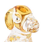 Dekorative Kristallglas Hunde-Figur auf quadratischem Ständer, 12x12x6 cm, Gelb image number 4