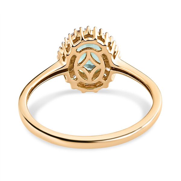 AAA Kolumbianischer Smaragd, Wei&szlig;er Diamant Ring 585 Gold (Gr&ouml;&szlig;e 18.00) ca. 0,85 ct image number 6